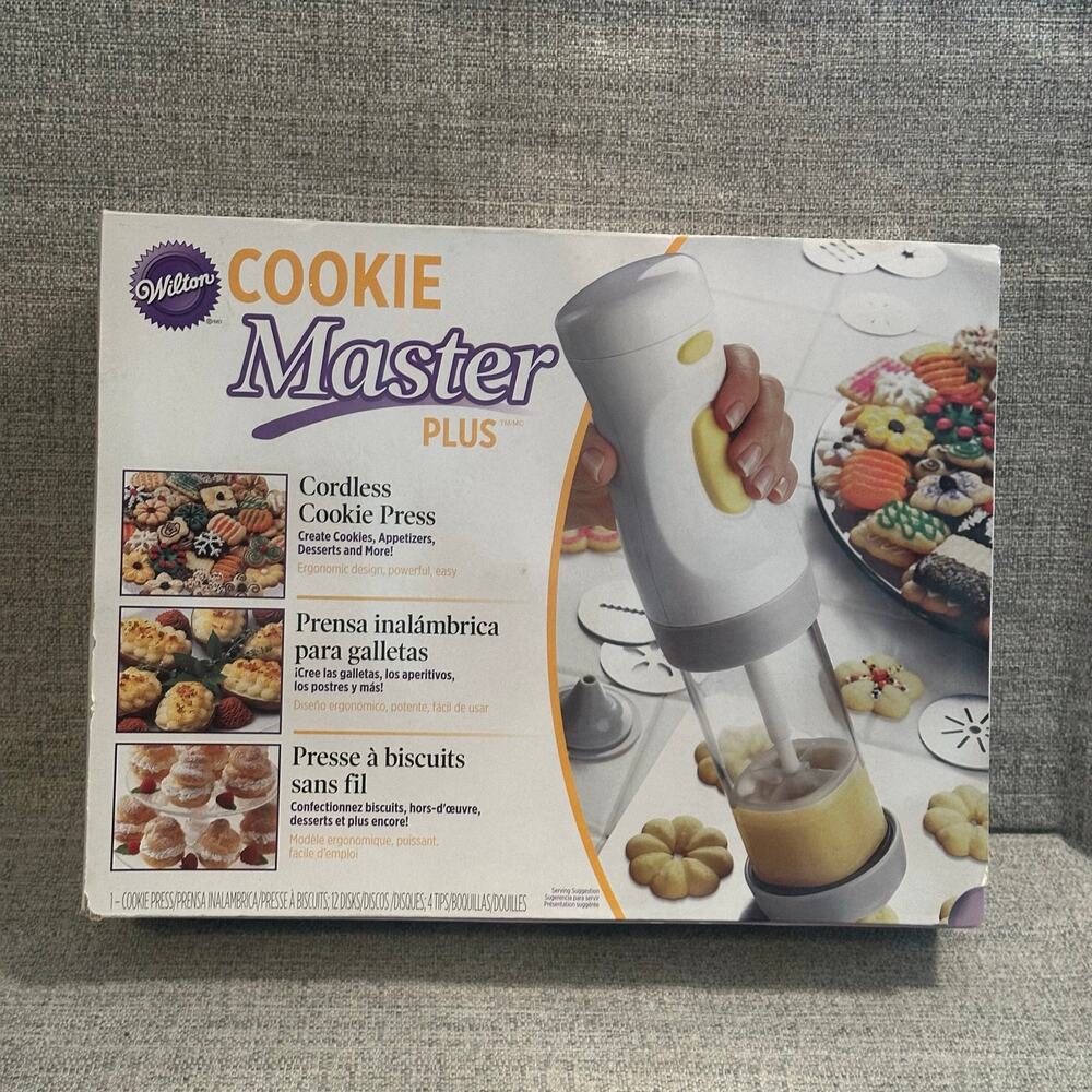 Vintage Wilton Cookie Master Plus Cordless Cookie Press NOS Factory Sealed NIB